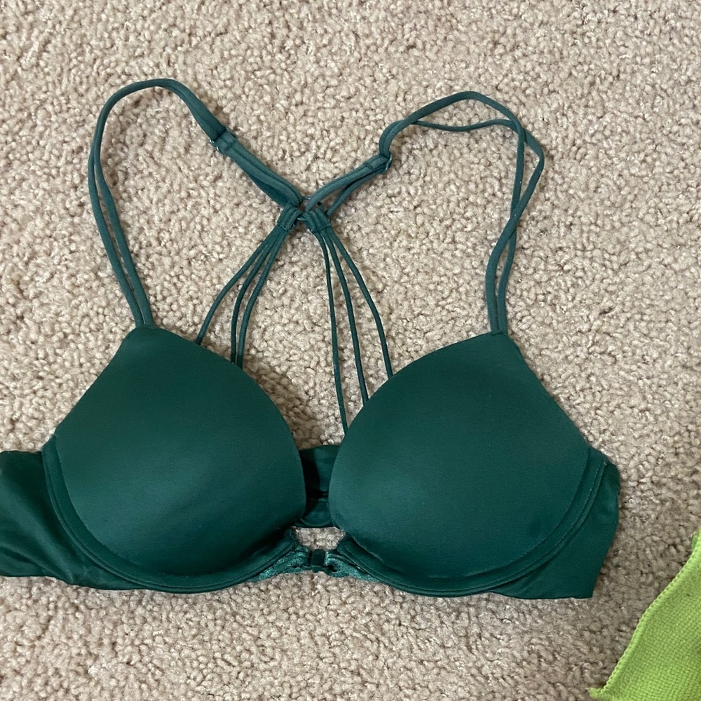 Victoria's Secret Deep Green Strappy Bra